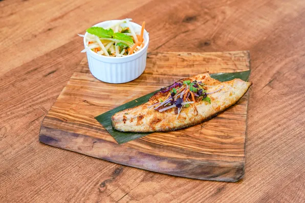 Ca Chem Nuong La Chuoi - Baked Seabass